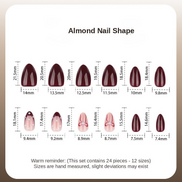 Burgundy Pearl Accent Press-On Nails