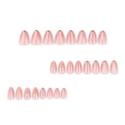Gold Accent Nude Press-On Nails