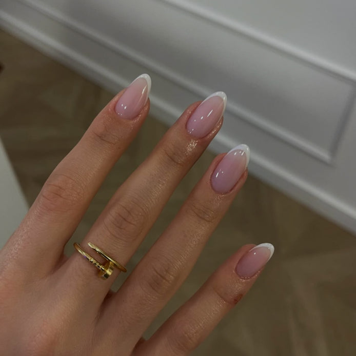 Classic Pink French Tip Press-On Nails