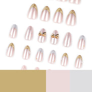 Pearl Chrome Glam Press-On Nails