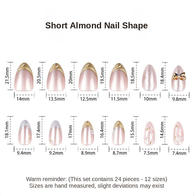 Pearl Chrome Glam Press-On Nails