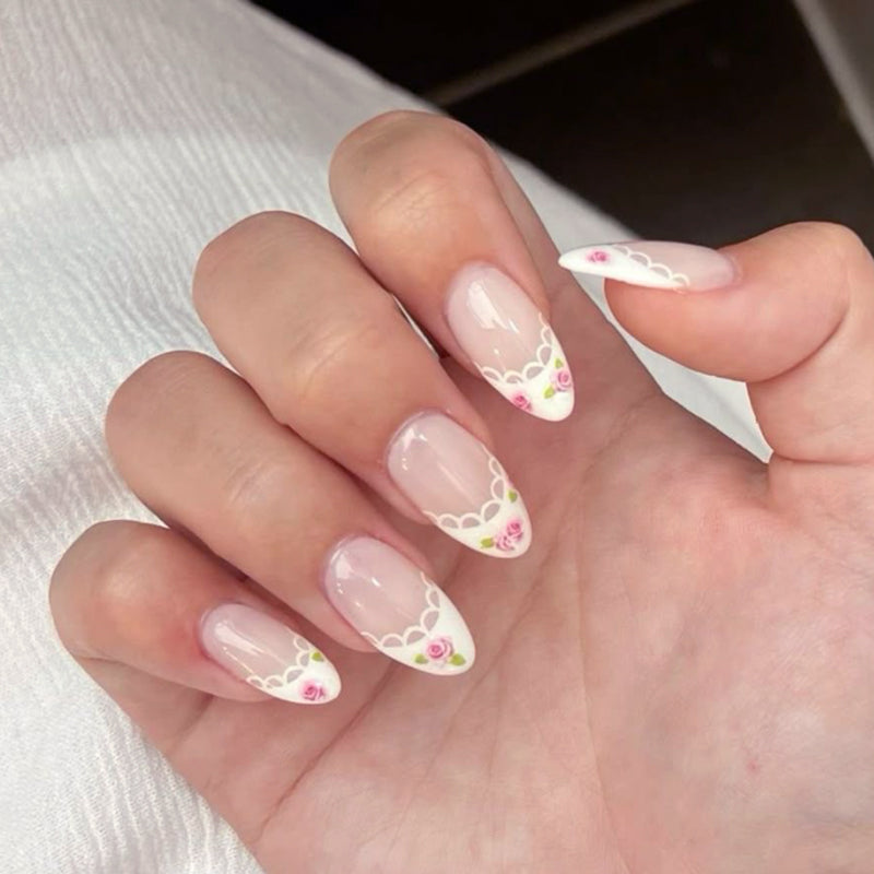 Soft Rose French Press-On Nails