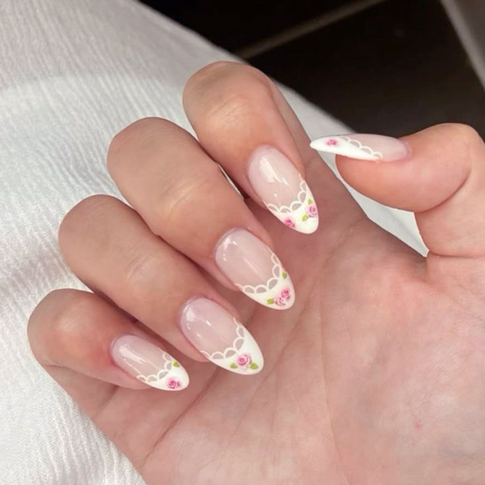 Soft Rose French Press-On Nails