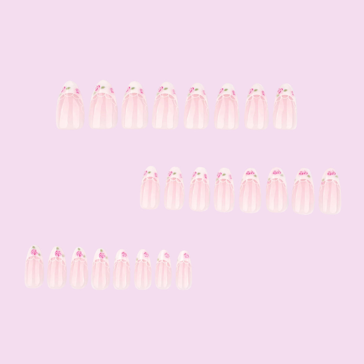 Soft Rose French Press-On Nails