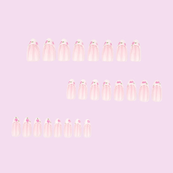 Soft Rose French Press-On Nails