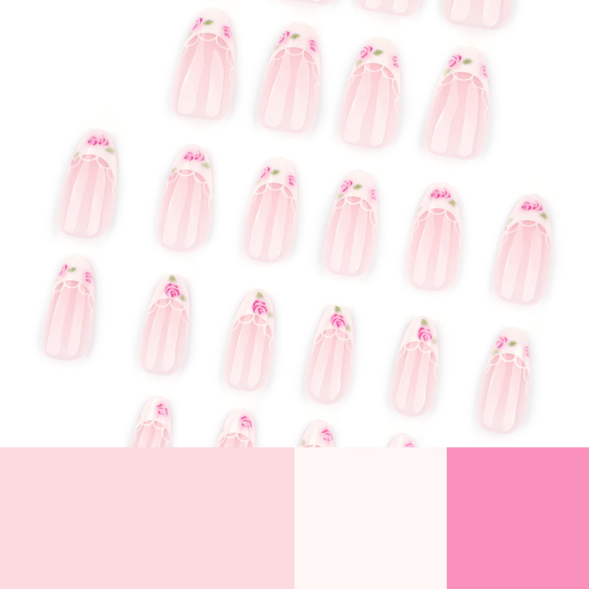 Soft Rose French Press-On Nails