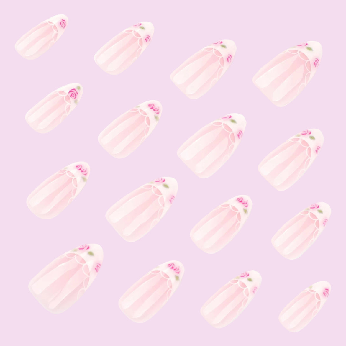 Soft Rose French Press-On Nails