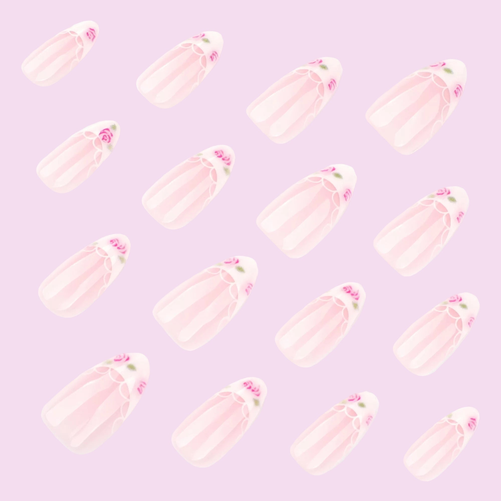 Soft Rose French Press-On Nails