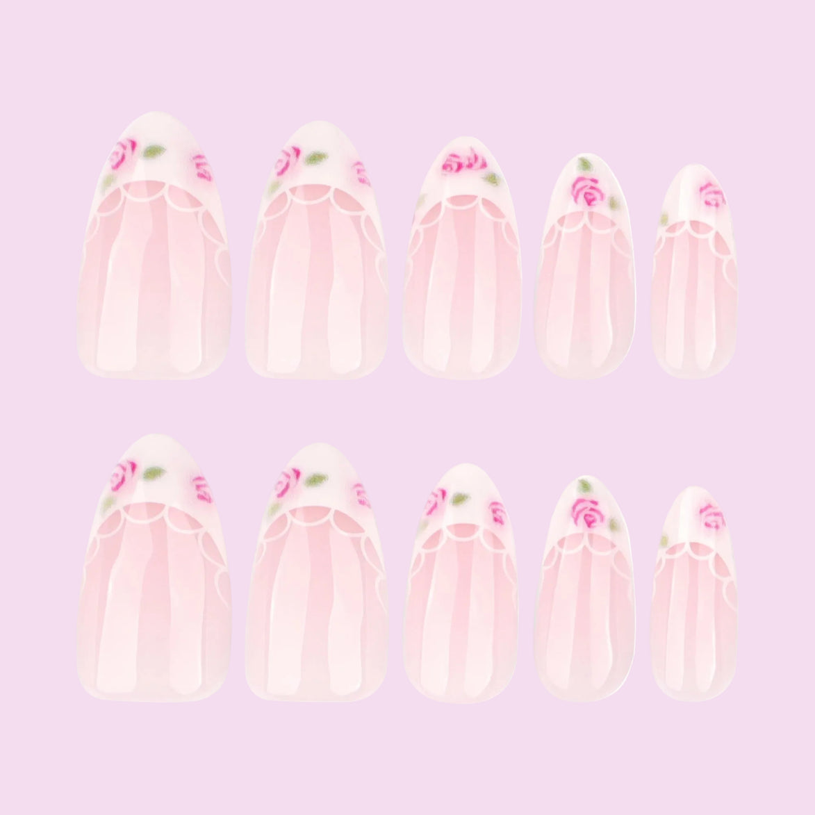Soft Rose French Press-On Nails