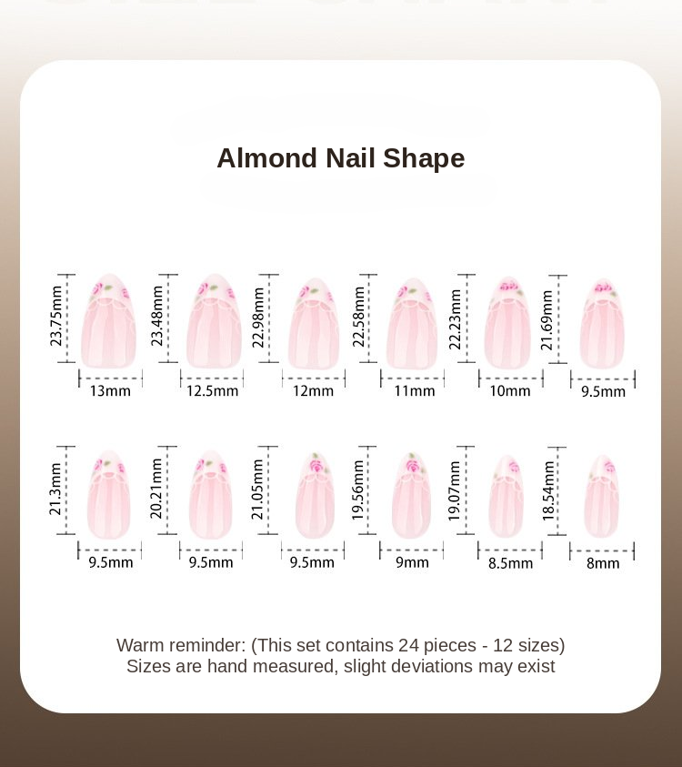 Soft Rose French Press-On Nails