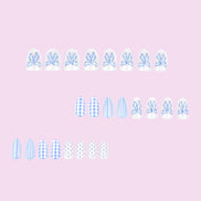 Blue Floral Porcelain Press-On Nails