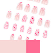 Pink Lace & Dot Press-On Nails
