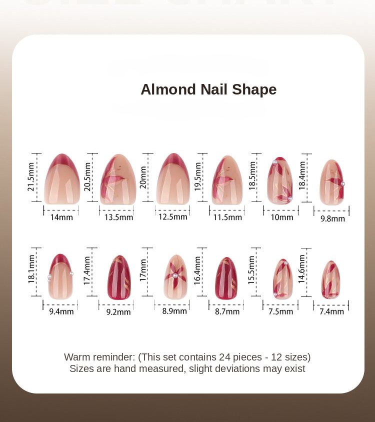 Blush Floral Tip Press-On Nails