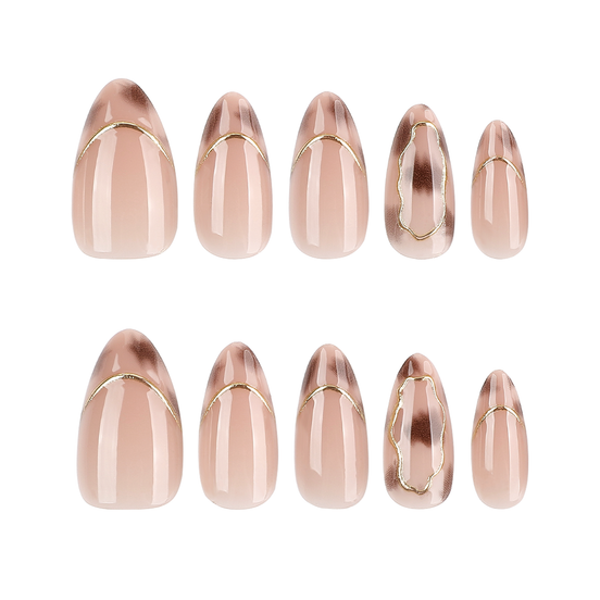 Golden Tortoiseshell Luxe Press-On Nails