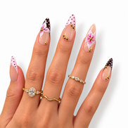 Polka-Dot Floral Press on Nails
