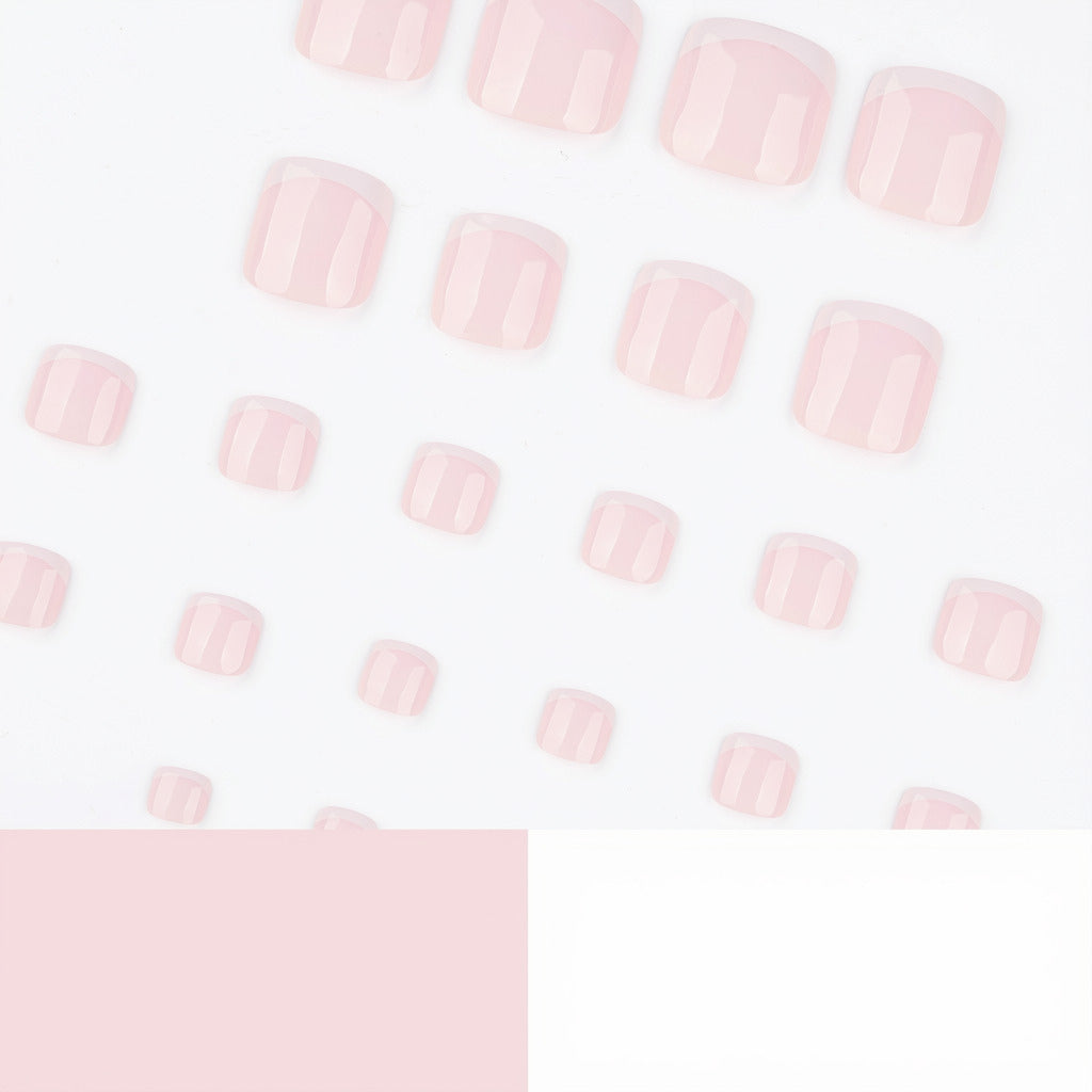 Thin French Tip Press-On Toenails